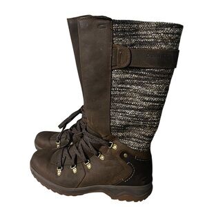 Merrell Dark Brown and Tan Lace Up Boots
